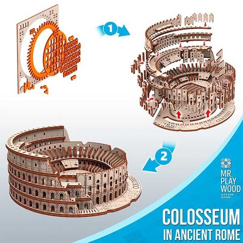 COLISEO DE ROMA PLAYWOOD KIT MADERA 