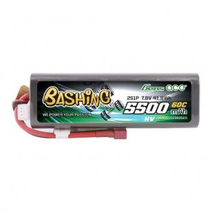 LIPO 5500MAH 2S 60C 7.6V HC BASHING GENSACE DEANS CAJA DURA REDONDEADA