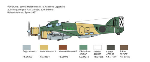 SIAI-MARCHETTI SM79 SPARVIERO 1/72 ITALERI ESPAÃA