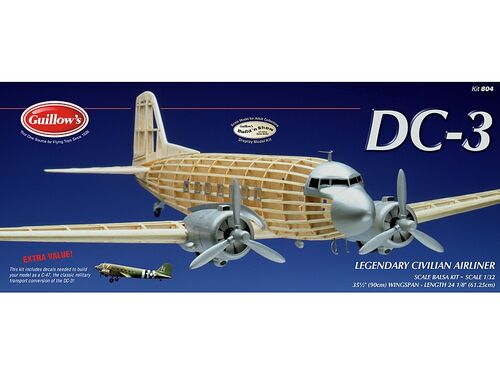 DOUGLAS DC3 889MM KIT BALSA GUILLOWS