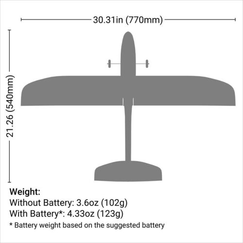 AEROSCOUT MINI 770MM RTF BASIC HOBBYZONE AUTOPILOTO