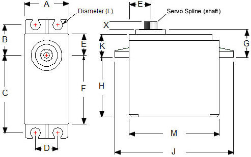 HS225MG MINI SERVO 4.8KG 0.11SEG. 6V HITEC