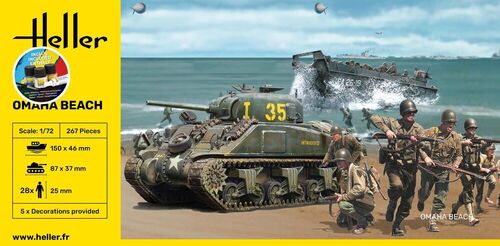 DIORAMA OMAHA BEACH 1/72 HELLER STARTER SET