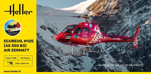 EUROCOPTER AS350 B3 AIR ZERMATT 1/48 HELLER STARTER SET