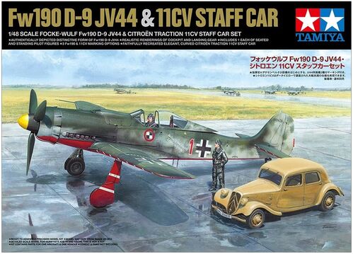 FOCKEWULF FW190 D-9 + 11CV STAFF CAR 1/48 TAMIYA