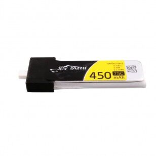 LIPO 450MAH 75C 3.8V HV 1S1P BT2.0 TATTU (5UDS)