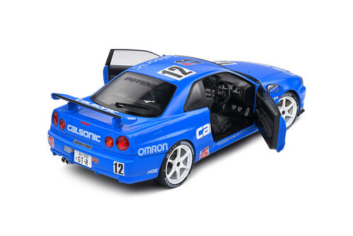 NISSAN SKYLINE R34 GTR 1/18 SOLIDO STREETFIGHTER CALSONIC 2000