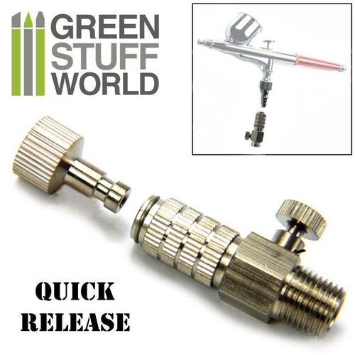 ADAPTADOR QUICK RELEASE AEROGRAFO 1/8 GREEN STUFF WORLD