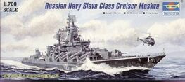 MOSKVA SLAVA 1/700 TRUMPETER CRUCERO RUSO