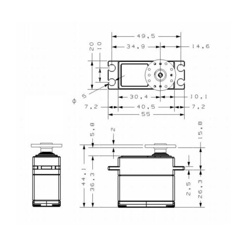 KST BLS825 V8.0 HV MG 35KG SERVO DIGITAL
