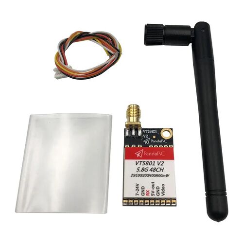 EMISOR VIDEO FPV VT5801 V2 AV 25-600mW 48CH 5.8G RP-SMA PANDARC
