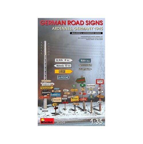 SEÑALES CARRETERA ARDENAS - ALEMANIA 1945 1/35 MINIART