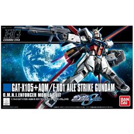 GAT-X105 + AQM-EX01 AILE STRIKE 1/144 GUNDAM RE-RUN BANDAI HIGH GRADE HGCE