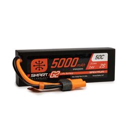 LIPO SPEKTRUM 7.4V 5000MAH 2S 50C SMART G2 HARCASE IC5