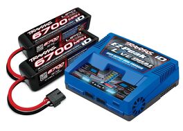 PACK CARGADOR DUAL ID TRAXXAS + LIPO 6700MAH 4S TRAXXAS-2UDS