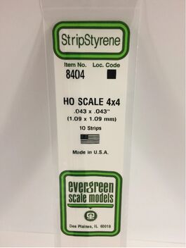 TIRAS HO 4X4 1.09X1.09mm EVERGREEN 10UDS