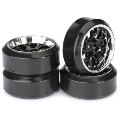 RUEDAS DRIFT  TIPO "C" (LISO) LLANTA COMB. CROMO-NEGRO