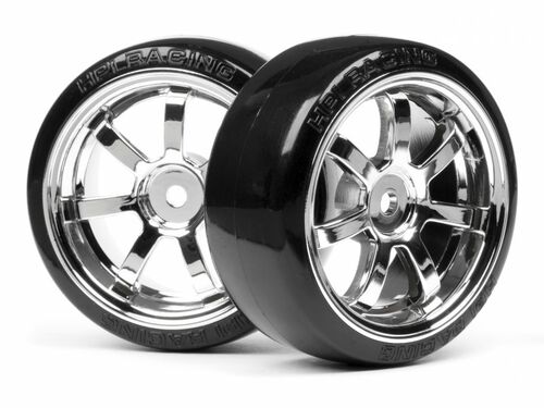 RUEDAS DRIFT 26CM RAYS 57S-PRO CROMO HPI