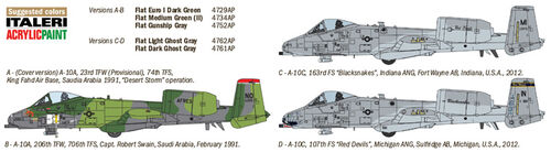 A-10 A/C THUNDERBOLT II 1/72 ITALERI