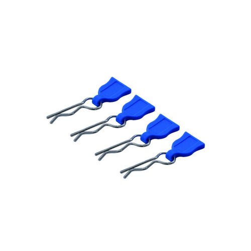 CLIPS CARROCERIA CON TIRADOR GOMA AZUL 4UDS