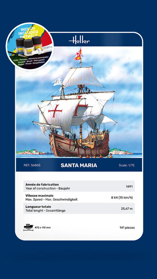SANTA MARIA 1/75 CARABELA DE COLON HELLER 