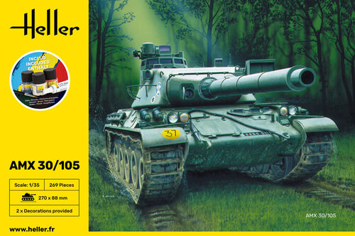 TANQUE AMX 30/105 1/35 HELLER STARTER SET