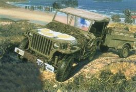 JEEP WILLYS MB + REMOLQUE 1/72 HELLER STARTER SET