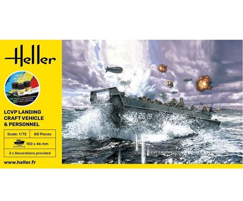 LCVP LANCHA DESEMBARCO 1/72 HELLER STARTER SET