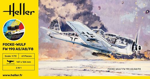 FOCKE-WULF FW190 A5-A8-F8 1/72 HELLER STARTER SET