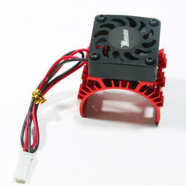 VENTILADOR 30X30MM CON SOPORTE ALUMINIO SURPASS ROJO