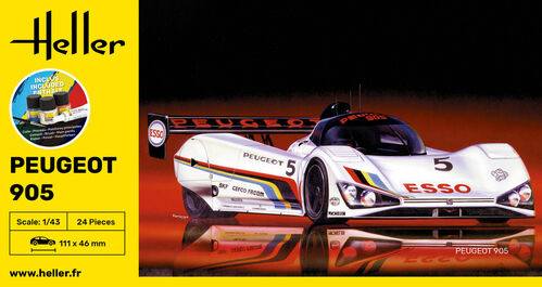 PEUGEOT 905 1/43 HELLER STARTER SET