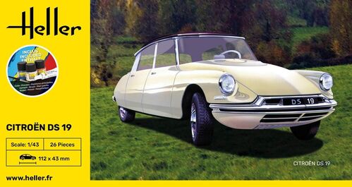 CITROEN DS 19 1/43 HELLER STARTER SET