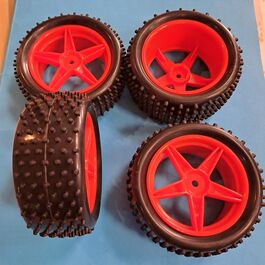 RUEDAS BUGGY 1/10 4 UDS ROJAS