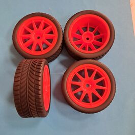RUEDAS PISTA 1/10 4 UDS ROJAS