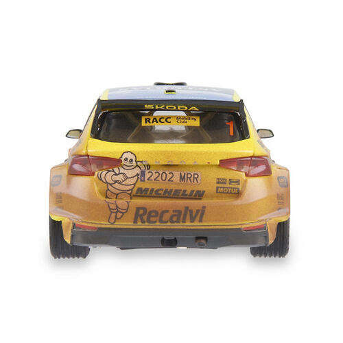 SKODA FABIA WRC2 1/32 SCALEXTRIC ORIGINAL COHETE SUÁREZ MUD EFFECT