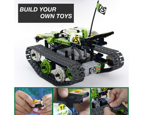 VEHICULO ORUGAS 3 EN 1 353PCS RC MECHANICAL MASTER QIHUI