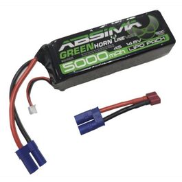 LIPO 4S 5000MAH 50C 14.8V ABSIMA GREENHORN V2 EC5 DEAN