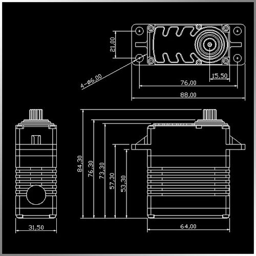 SERVO S180 200KG DIGITAL METAL HIGH TORQUE KINGMAX