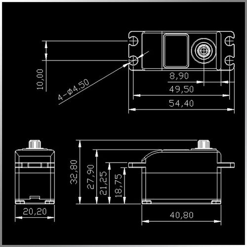 SERVO RGD01L 15KG 0.10S METAL HV KINGMAX PERFIL BAJO