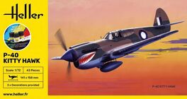 CURTISS P-40 KITTY HAWK 1/72 HELLER STARTER SET