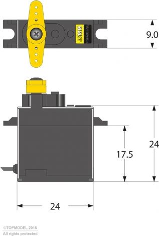 SERVO 1816 SLIM 1.8KG 9G HV TOPMODEL