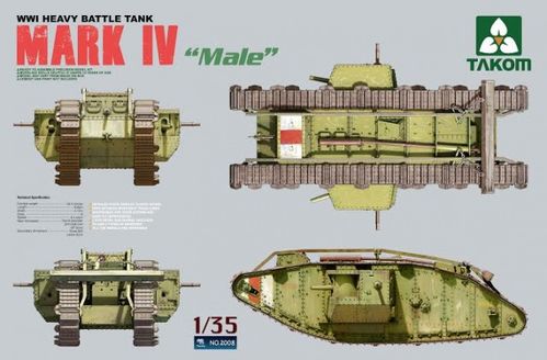 MARK IV WWI HEAVY BATTLE TANK 1/35 TAKOM