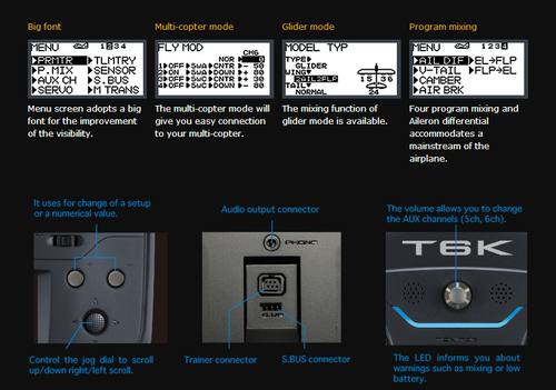 FUTABA T6K 2,4ghz (T-FHSS) CON RECEPTOR R3006SB