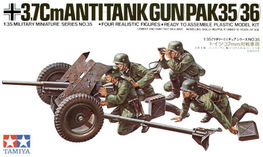 CAÑON ANTITANQUE PAK35 37mm. Y ARTILLEROS  1/35 TAMIYA