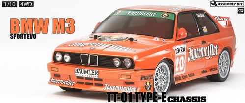 TAMIYA BMW M3 SPORT EVO JGERMEISTER TT01E