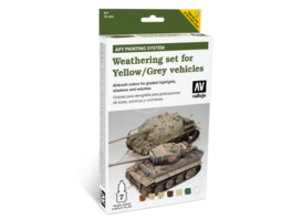 WEATHERING SET YELLOW¬GREEN VEHICLES VALLEJO