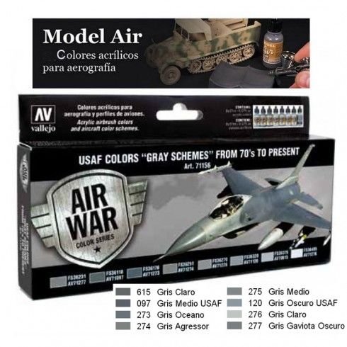 SET GRISES USAF MODELAIR VALLEJO