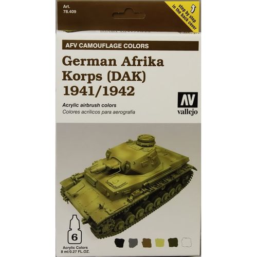 AFRIKA KORPS 1941/1942 DAK AFV VALLEJO SET PINTURAS DAK