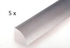 PERFIL CUARTO DE CAÑA 0.75MM EVERGREEN 5uds