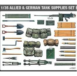 ALLIED & GERMAN TANK SUPPLIES SET 1 1/35 ACADEMY